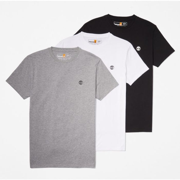 TIMBERLAND 3 PACK TEE WHITE/BLACK/GREY