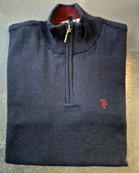 TOM PENN 1/4 ZIP KNIT TP-052K