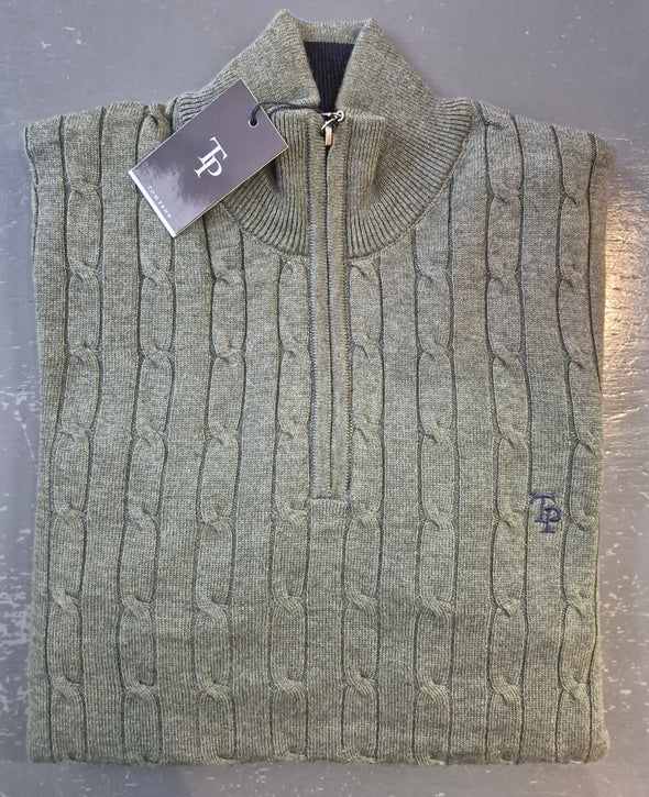 TOM PENN 1/4 ZIP KNITWEAR TP-057K