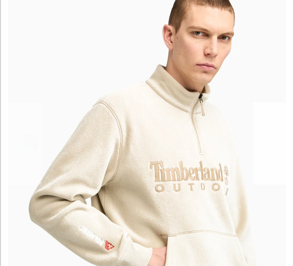 TIMBERLAND LINEAR LOGO 1/4 ZIP FLEECE