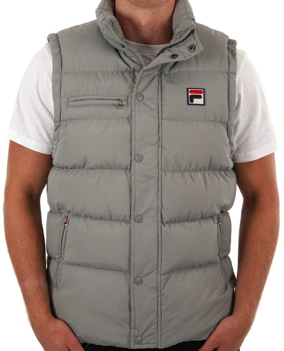 FILA ARCHIVE PUFFA GILET LARGE FBOX LOGO Macho Man Monaghan