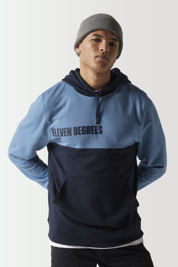 11 DEGREES COLOUR BLOCK HOODIE