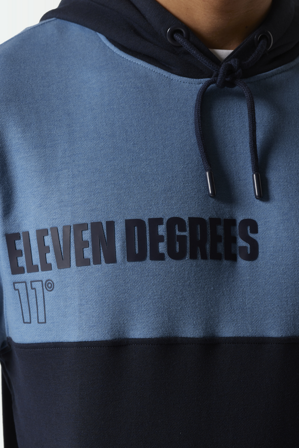 11 DEGREES COLOUR BLOCK HOODIE